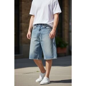 Ecko Unlimited Y2K Jorts Shorts Denim Baggy-Fit W32‎ CLEAN